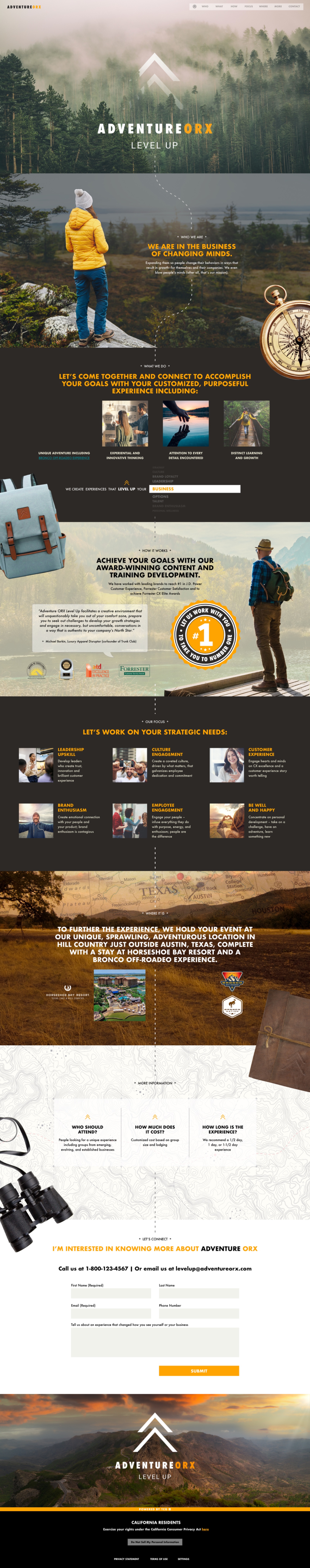 Adventure ORX website