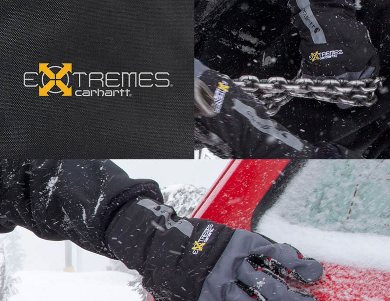 Carhartt Extremes logo and product applications